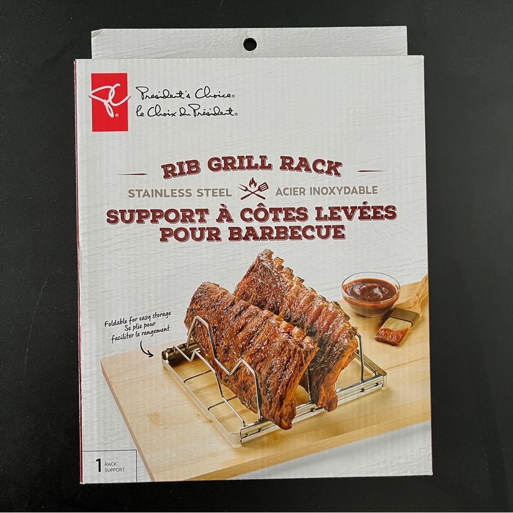Brand New Foldable Stainless Steel Rib Grill Rack